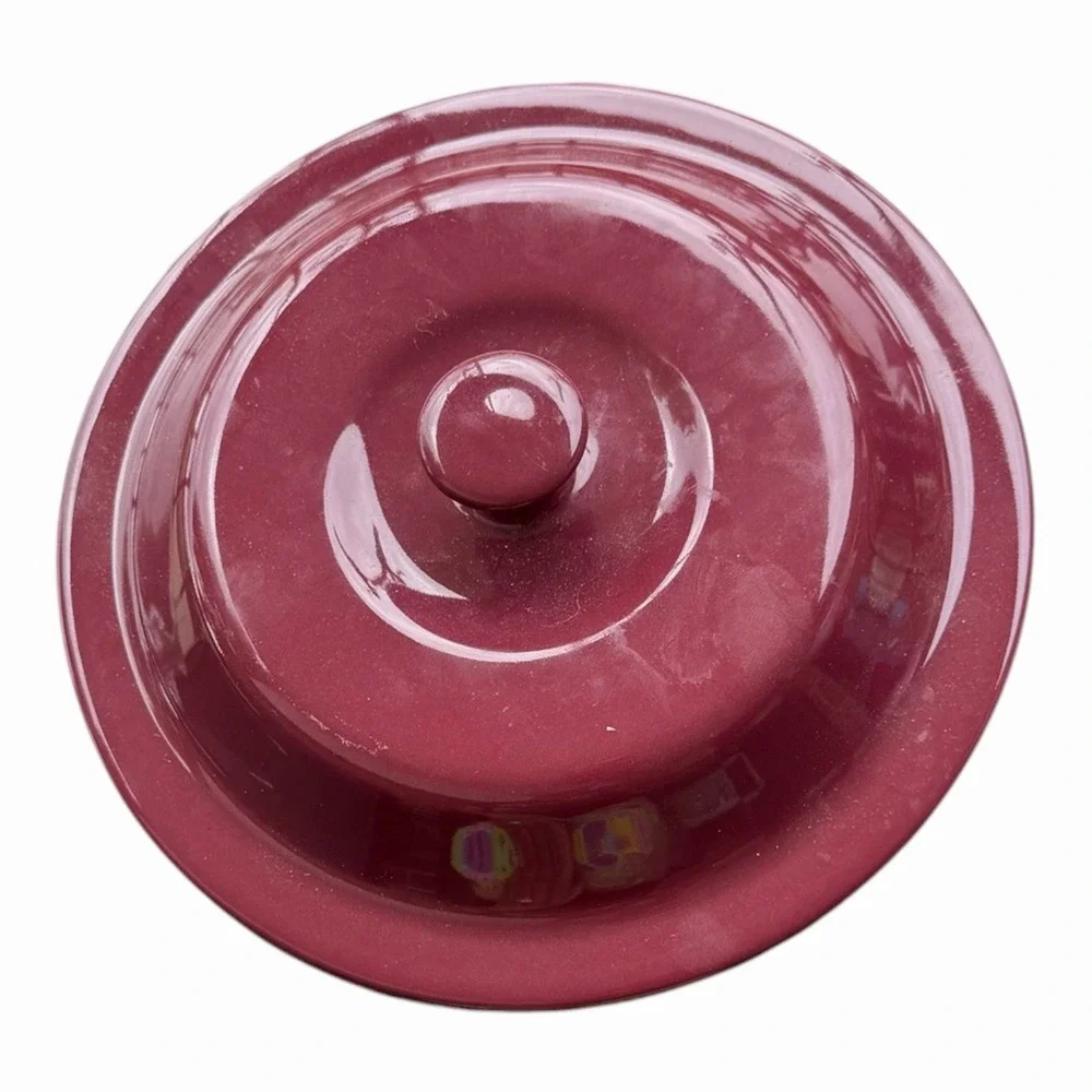 Pampered Chef New Stoneware Cranberry Covered Baking Roaster Dutch Oven 1151